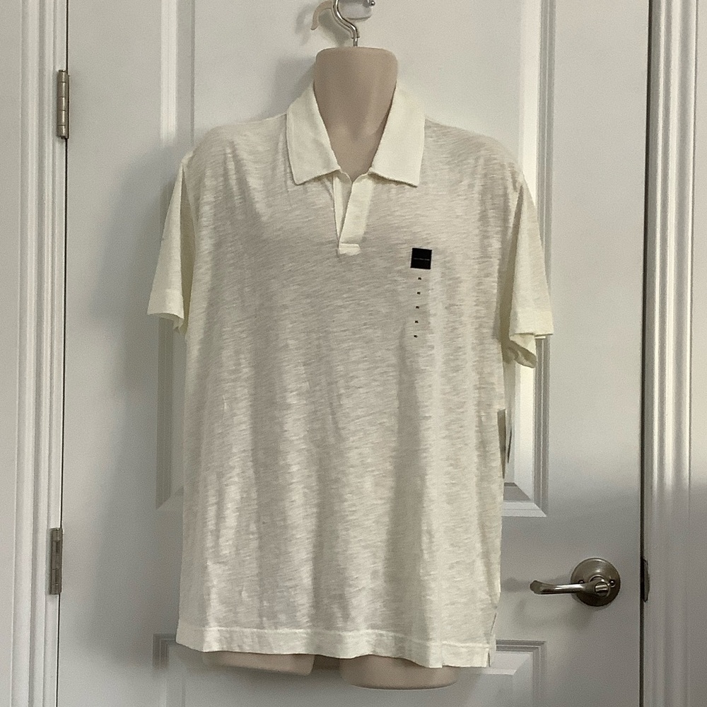 New with Tags Calvin Klein Jeans Off-White Polo Shirt Size XL